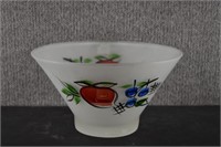 Hazel Atlas Hand Painted Satin Bowl