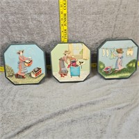 Set of 3 OCTAGON Shaped FARMHOUSE DECOR