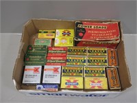 22 Boxes of vintage .22 cal. ammunition in short,