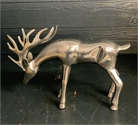 Silver Metal Deer w/ Antlers