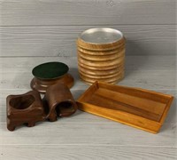 (4) Wood Decor Items