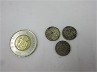 3 x 0.05$ Newfoundland 1908-29-45 silver
