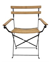 Wood and Metal Folding Bistro Chair