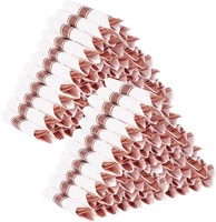 Rose Gold Disposable Plastic Silverware - 100Pack