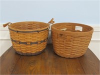 LOT OF 2 LONGABERGER BASKETS BOTH ARE 17IN WIDE