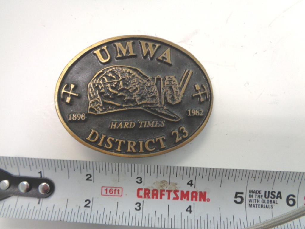 1982 BELT BUCKLE - UMWA