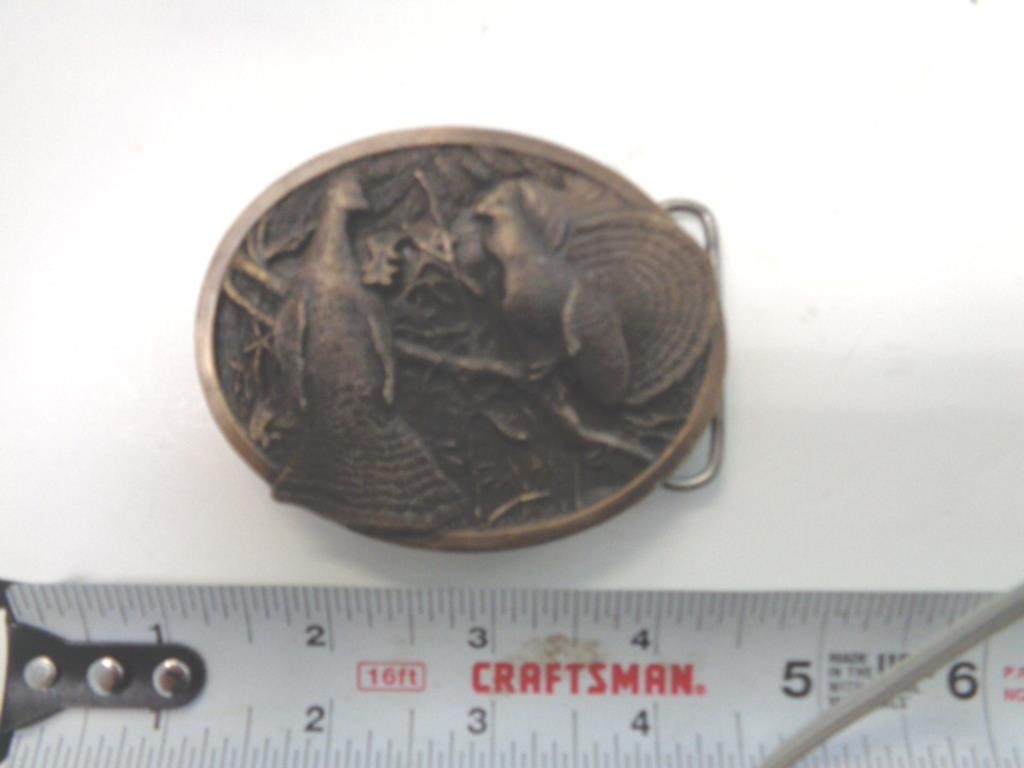 1984 BELT BUCKLE -TURKEYS