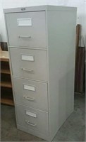 Metal 4 drawer filing cabinet 18" x 27" x 52"