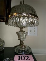 CLEAR GLASS PRISM DRESSER LAMPS