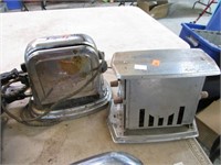 2- VINTAGE ELECTRIC TOASTERS - 1 CORD MISSING