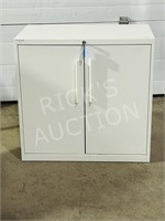 2 door lockable metal storage cabinet w/ key