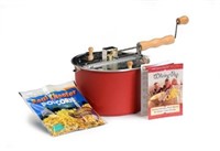 Whirley-Pop Red Stovetop Popcorn Popper with Poppi