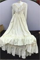 Handmade 1980s BoHo Style Wedding dress sz 12