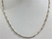 UNIQUE STERLING SILVER BEADED NECKLACE
