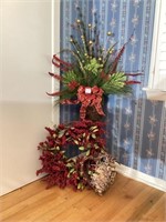 Holiday inspired door wreaths and heart shaped