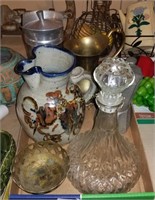 Lot With Crystal Decanter Pitchers & More