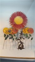 Colorful Metal Flower Stake In