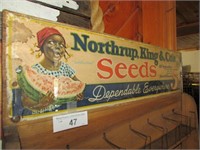 Antique Northrup King Wood Seed Mercantile Display