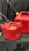 Assorted gas cans