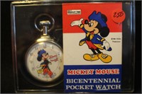 Walt Disney Mickey Mouse Bicentennial Pocket Watch