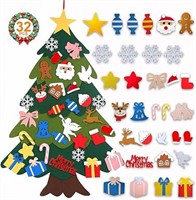 Auoinge 3.3ft DIY Felt Christmas Tree Set + 32pcs