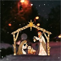 Lighted Outdoor Nativity Scene, Weatherproof