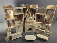 Wood Crafting Mini Castle Knights Fairy Tale