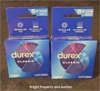 2 Durex Regular Fit Classic Condoms 3 per box