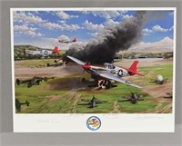 WWII US AAC TUSKEGEE AIRMEN ART PRINTS SIGNED