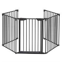 Bonnlo Baby Gate Fireplace 122L x 29H Black