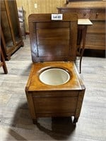 Antique Oak Potty With Drawer