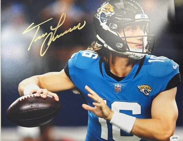 Jaguars Trevor Lawrence Signed 11x14 with COA