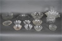 Crystal/Glass Serving Assortment, Glass Basket
