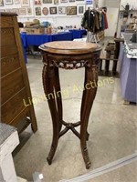 FRENCH HAND CARVED ROUND PLANT STAND