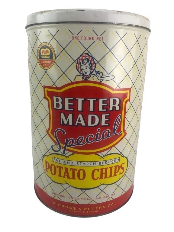 Vintage Better Made Potato Chips Tin