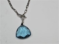 Blue Colored Stone Necklace (costume)