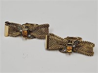 Emmons 1950's Bow Tie Rhinestone Earrings