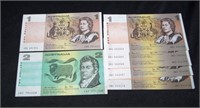 Seven high grade Australian decimal paper notes