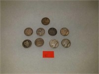 Estate lot of Silver Dimes 1888 1876 and more