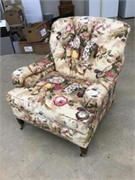 Beautiful Upholstered Fireside Chair with Floral