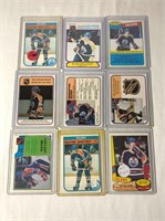 9 Wayne Gretzky Vintage Hockey Cards