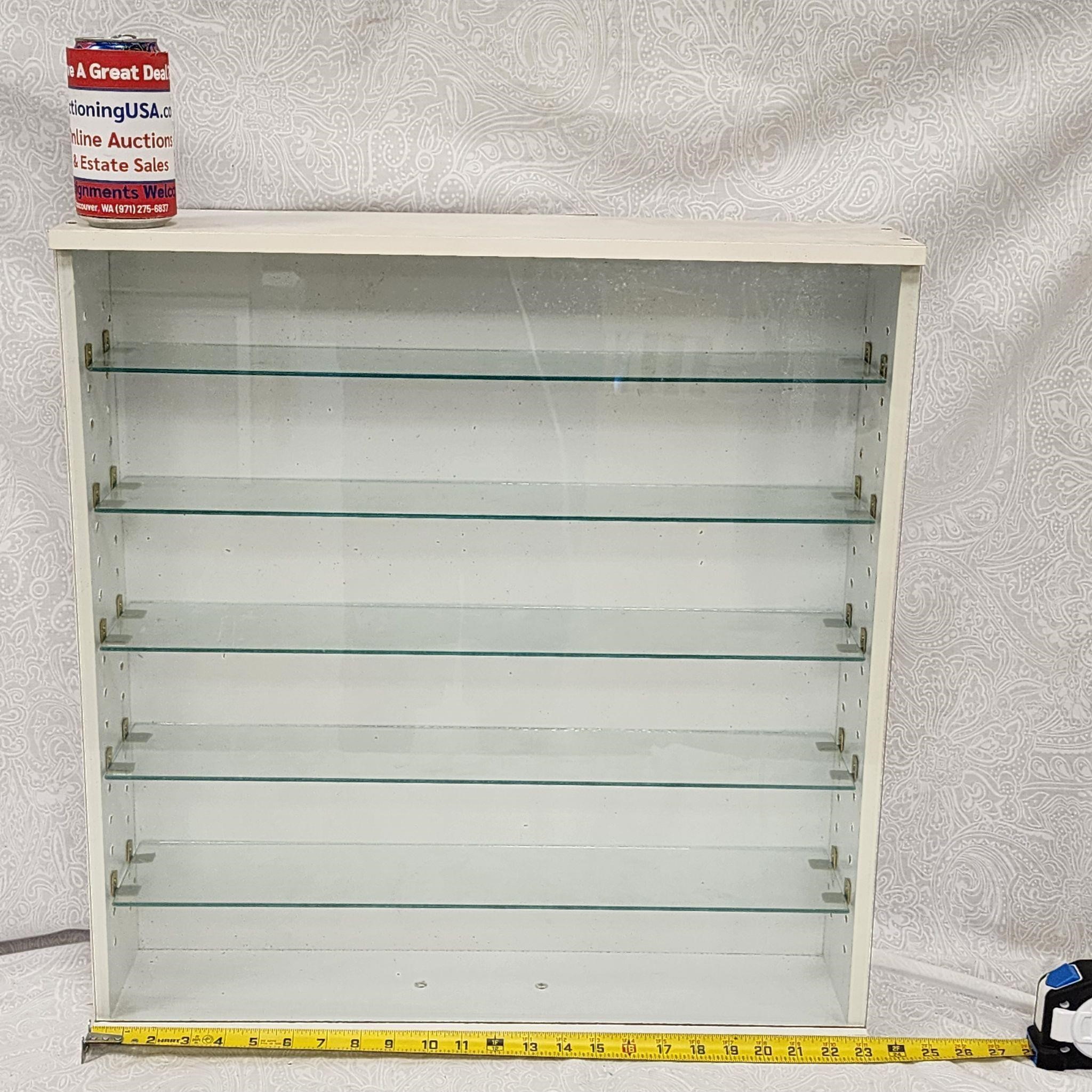 Glass & Wood Knick-Knack Display Shelf #1