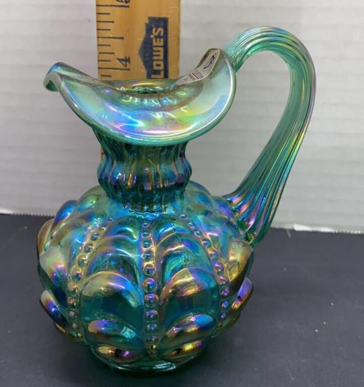 Fenton amethyst carnival glass pitcher