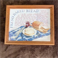 Baked Bread Recipe Kitchen Wall Art