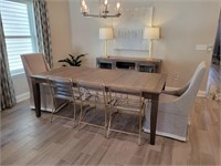 9PC DINING TABLE AND CHAIRS