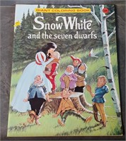 VINTAGE SNOW WHITE & 7 DWARFS COLORING BOOK