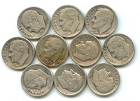 (10) 1947 Philadelphia Mint Dimes - Silver