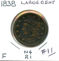 1838 Large Cent - Fine