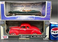 2 Classic Car Models '73 El Dorado & '40 Ford DX