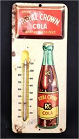 VINTAGE RC COLA  ADVERTISING THERMOMETER 13" TALL